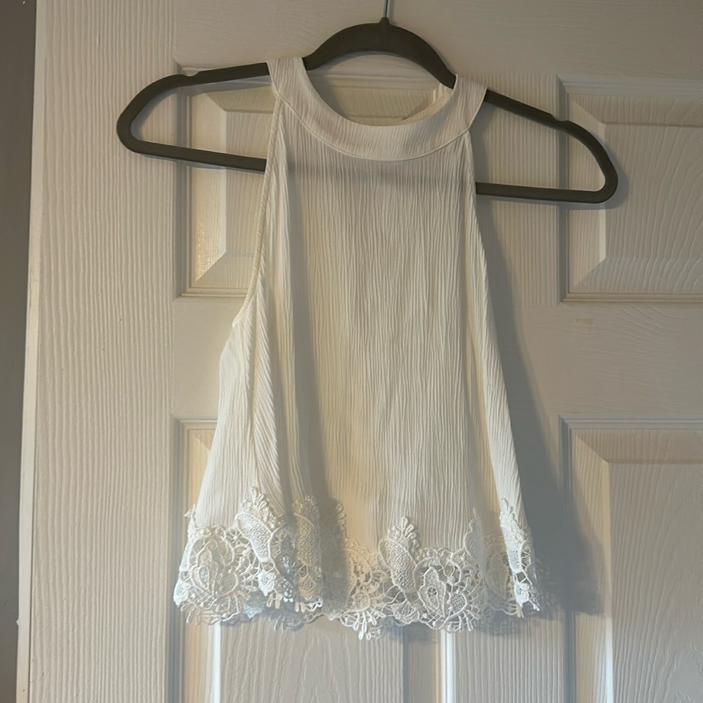 Abercrombie white lace tank.